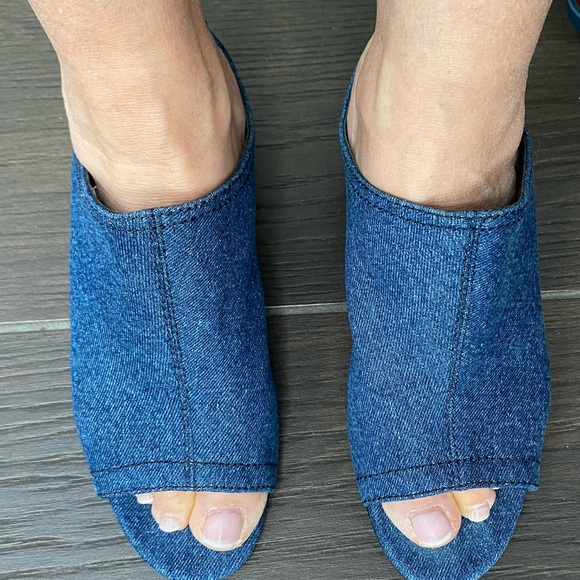 3.1 Phillip Lim Open atone Cube Denim Slides size 36 - Picture 2 of 13